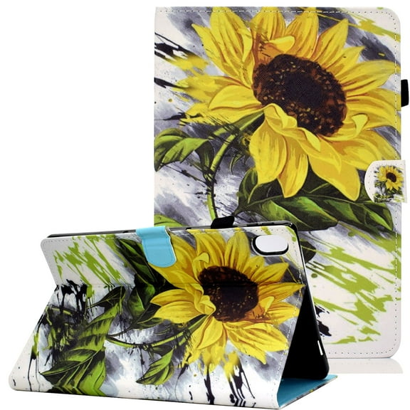 TECH CIRCLE iPad 10th Generation Case 2022, Flip Folio PU Leather Lightweight Stand Case with Auto Sleep/Wake Wallet Case for iPad 10th Gen 10.9 inch 2022 A2696 A2757 A2777, Sunflower