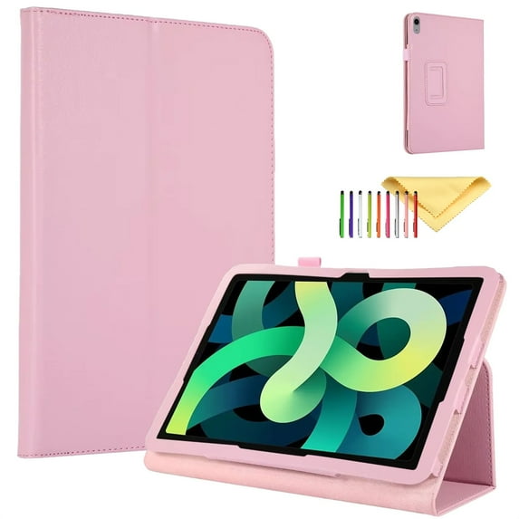 TECH CIRCLE iPad 10th Generation Case 2022, Premium Leather Slim Folio Stand Smart Protective Women Men Case with Auto Wake/Sleep for iPad 10th Gen 10.9" 2022 A2696 A2757 A2777, Pink