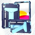 thumbnail image 1 of TECH CIRCLE iPad 10th Generation Case 2022, Shockproof Kids-Friendly Case Convertible Stand Full Body Rugged Protective Sturdy Cover with Pencil Holder for Apple iPad 10th Gen 10.9 inch, Navy+Blue, 1 of 5