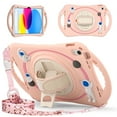 thumbnail image 1 of TECH CIRCLE iPad 10th Generation Case,iPad 10.9 inch 2022 Case for Kids,360 Rotating Handle Stand Pencil Holder Hand Shoulder Strap Shockproof Kids Case for iPad 10th Generation 10.9 inch 2022,Pink, 1 of 13