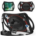 thumbnail image 1 of TECH CIRCLE iPad 9.7 Inch 5th/6th Generation 2018/2017 Case, 360 Rotating Handle Stand Case with Pencil Holder Hand Shoulder Strap Shockproof Kids Friendly Case for  iPad Pro 9.7/Air 2nd/Air 1st,Black, 1 of 14