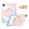 thumbnail image 1 of TECH CIRCLE for iPad Air 5th 4th Gen Case 2022 2020 10.9 inch & iPad Pro 11 Case 4th/3rd/2nd/1st Gen,Rotating Foldable Handle Stand Full-Body Shockproof Rugged Protection Kids Girls Cover,Pink Blue, 1 of 6