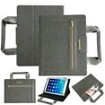 thumbnail image 1 of TECH CIRCLE for iPad/Android 15/14/13/12/11 Tablet 9.6 9.7 10 10.1 10.2 10.36 10.4 10.5 Inch Universal Protector Case with Zipper Pocket/Handle/Card Slots, PU Leather Folio Fold Stand Cover, Gray, 1 of 7
