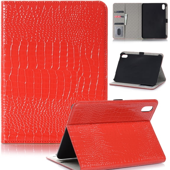 TECH CIRCLE iPad Generation 10.9 Inch 2022,Lightweight Business Style Wallet Folio Slim Auto Sleep/Wake Cover Stand Protective Cover for Apple iPad 10th Gen 10.9 inch 2022, Red