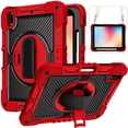 thumbnail image 1 of TECH CIRCLE iPad Mini 5/4/3/2/1 Case 7.9 Inch - Shockproof Rugged Cover with Rotating Kickstand & Adjustable Hand/Shoulder Strap, Red, 1 of 9