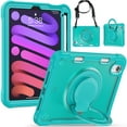 thumbnail image 1 of TECH CIRCLE for iPad Mini (A17 Pro) Case 2024, iPad Mini 6th Generation Case 8.3" 2021 Release, Shockproof Case with Kickstand / Handle / Pencil Holder / Shoulder Strap, Durable Portable Cover, Blue, 1 of 8