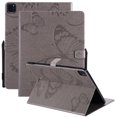 thumbnail image 1 of TECH CIRCLE for iPad Pro 11 Inch 4th/3rd/2nd/1st Generation Case,iPad Air 11-inch/5th/4th Generation Case,Embossed Butterfly Auto Sleep/Wake PU Leather Smart Stand Girls Cute Folio Pocket Cover,Gray, 1 of 6