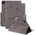 thumbnail image 1 of TECH CIRCLE for iPad Pro 11 Inch 4th/3rd/2nd/1st Generation Case,iPad Air 11-inch/5th/4th Generation Case,Embossed Butterfly Auto Sleep/Wake PU Leather Smart Stand Girls Cute Folio Pocket Cover,Gray, 1 of 6