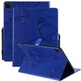 thumbnail image 1 of TECH CIRCLE for iPad Pro 11 Inch 4th/3rd/2nd/1st Generation Case,iPad Air 11-inch/5th/4th Generation Case,Embossed Butterfly Auto Sleep/Wake PU Leather Smart Stand Girls Cute Folio Pocket Cover,Blue, 1 of 6
