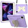 thumbnail image 1 of TECH CIRCLE iPad Pro 11 inch Case,iPad Air 5th/4th Generation Case,Heavy Duty Shockproof Protective Case with Kickstand Butterfly Wings Pencil Holder for iPad Pro 11" 4th/3rd/2nd/1st Gen,Purple+Beige, 1 of 7