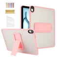 thumbnail image 1 of TECH CIRCLE for iPad Pro 13-inch (M4) 2024 Release Clear Case with Foldable Kickstand, Screen Protector Film and Stylus Included, Slim Fit Thin Lightweight Protective Transparent Back Cover, Pink, 1 of 7