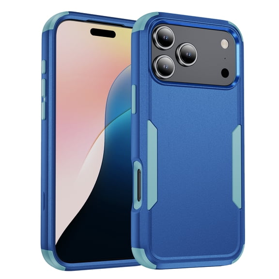 TECH CIRCLE For iPhone 11 (6.1") Shockproof Hybrid Case, Dual-layer Case, Drop Proof, Anti-Scratch, Anti-Fingerprint, Protective Lightweight Phone Case for Women Men, Blue+BlueGreen