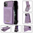 thumbnail image 1 of TECH CIRCLE for iPhone 11 Pro 5.8" Case,Luxury Synthetic Leather Back Shell Cover Phone Case with Card Holder Kickatand Compartment for iPhone 11 Pro, Purple, 1 of 7