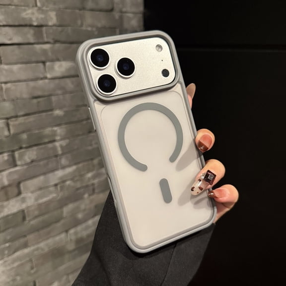 TECH CIRCLE For iPhone 11 Pro Magnetic Transparent Matte Case Slim Anti-Scratch Shock-Absorbent Non-Slip PC+TPU Wireless Charging Drop Protection Cover,Gray