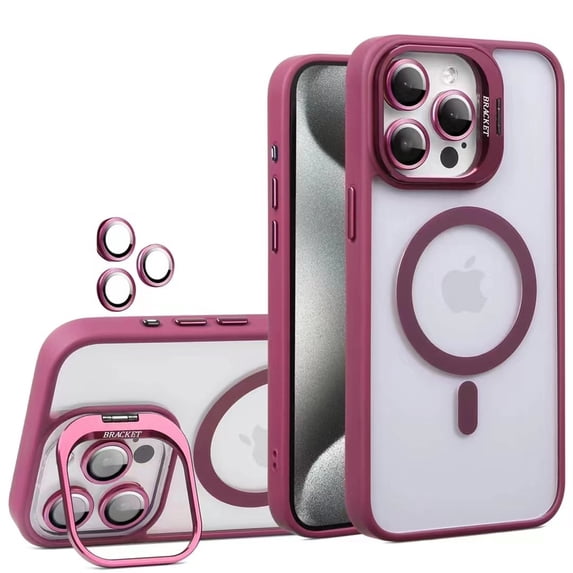 TECH CIRCLE for iPhone 11 Pro Max Case, Military Grade Drop Protection Compatible with MagSafe Stash Stand Camera Lens Protector Magnetic Phone Case for Apple iPhone 11 Pro Max 6.5" 2019,Winered