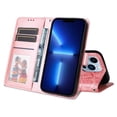 thumbnail image 1 of TECH CIRCLE iPhone 11 Pro max case,Embossed PU Premium Leather Wallet Card Cash Slots Magnetic Flip Kickstand Shockproof Cover for iPhone 11 Pro max  6.5 inch,Rosegold, 1 of 13