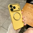 thumbnail image 1 of TECH CIRCLE For iPhone 12 (6.1" 2020) Plastic Hard Shell Phone Case with Camera Lens Protector, Compatible with MagSafe, Full Coverage Camera Design, Slim Fit Lightweight Anti-Scratch, Yellow, 1 of 8
