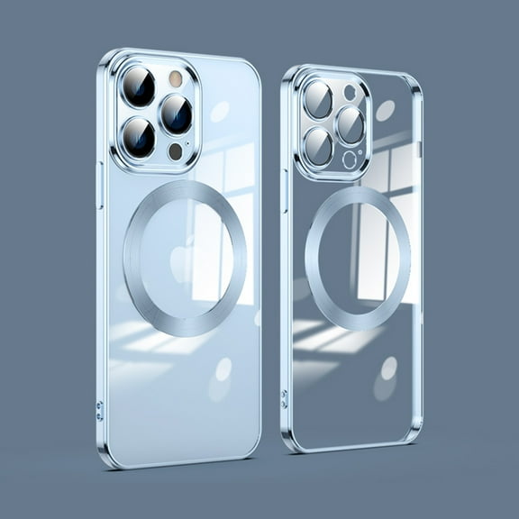 TECH CIRCLE iPhone 12 Pro MagSafe Case with Camera Lens Protector,Full Protection Clear Magnetic Case Compatible with MagSafe Anti-Scratch Cover for Apple iPhone 12 Pro 6.1" 2020,Blue