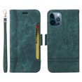 thumbnail image 1 of TECH CIRCLE for iPhone 12 Pro Max 6.7 inch Wallet Card Case,Luxury Full Body Protection Shockproof PU Leather Soft TPU Magnetic Flip Holder Cover with Wrist Strap.For iPhone 12 Pro Max,Green, 1 of 11