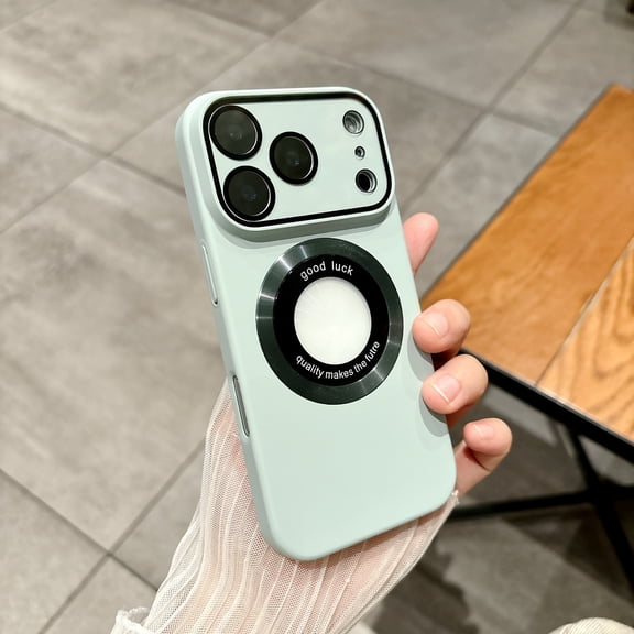 TECH CIRCLE for iPhone 12 Pro Max Magnetic Hard PC Case with Camera Lens Film,Compatible with MagSafe Military Drop Protector Luxury Matte Logo View Shockproof Solid Color Full Body Cover,Blue