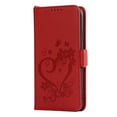 thumbnail image 1 of TECH CIRCLE iPhone 12 pro max case,  Embossed Wallet Card Cash Slots PU Premium Leather Magnetic Flip Kickstand Shockproof Ultra-Slim Cover for iPhone12 pro max 6.7 inch,Red, 1 of 8