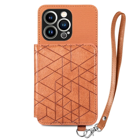 TECH CIRCLE iPhone 12 pro max case,PU Leather Card Slots,Compatible Magnetic Car Mount phone Flip Kickstand Shockproof Cover for iPhone 12 pro max 6.7 inch,Brown
