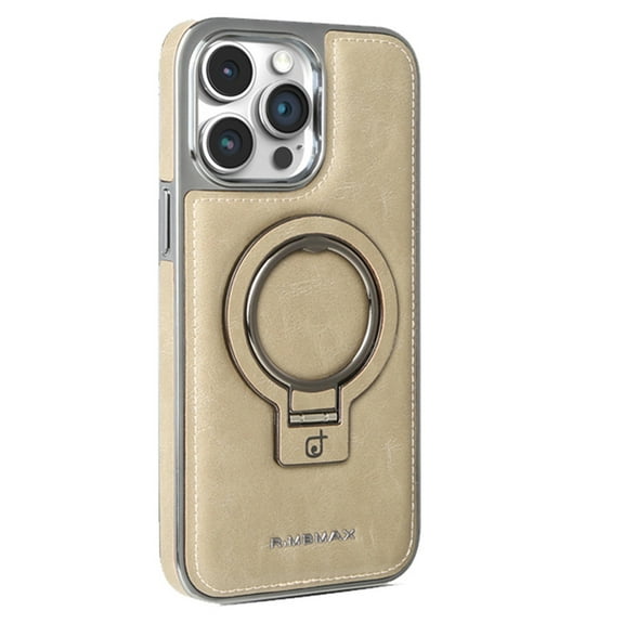 TECH CIRCLE for iPhone 13 (2021) 6.1" PU Leather Case with Built-in Kickstand, Hands-free Viewing in Landscape/Portrait Modes, Compatible with MagSafe, Shockproof Protective Cover, Gray