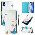 thumbnail image 1 of TECH CIRCLE for iPhone 13 Mini Case 5.4-Inch (2021 Release), Cute Cartoon Flip Wallet Phone Case with Lanyard, Built-in Card Slots & Stand Function, Portable Lightweight Slim Folio Cover, Butterflies, 1 of 3