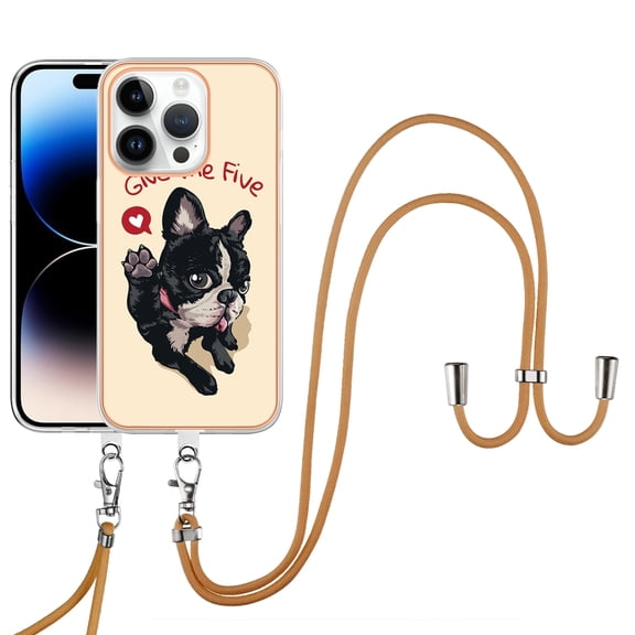 TECH CIRCLE For iPhone 13 Pro Case,Stylish Pattern Soft Slim Thin Silicone TPU Girls Boys Women Men Case Shockproof Protective Phone Case with Strap for Apple iPhone 13 Pro 6.1" 2021,Dog