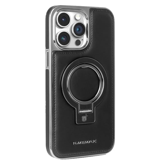 TECH CIRCLE for iPhone 13 Pro Max (2021) 6.7" PU Leather Case with Built-in Kickstand, Hands-free Viewing in Landscape/Portrait Modes, Compatible with MagSafe, Shockproof Protective Cover, Black