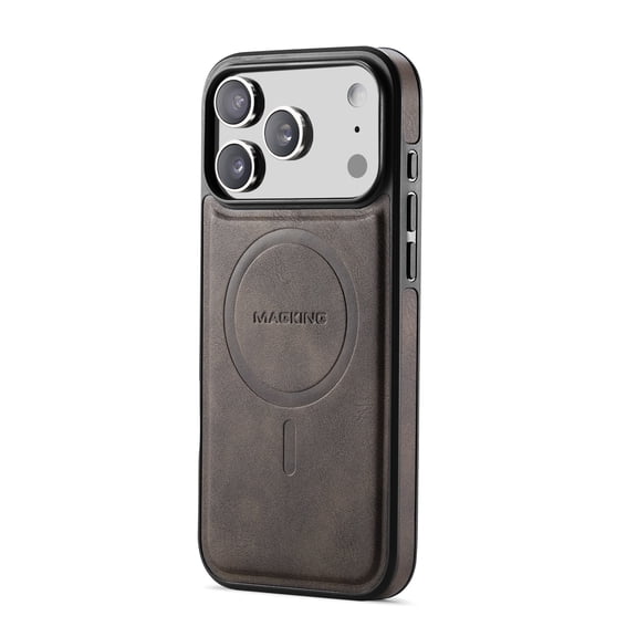 TECH CIRCLE for iPhone 13 Pro Max (6.7", 2021 Release) PU Leather Case, Compatible with MagSafe Wireless Charging and Magnetic Accessory, Anti-Scratch, Shockproof, Protective Phone Cover, Coffee