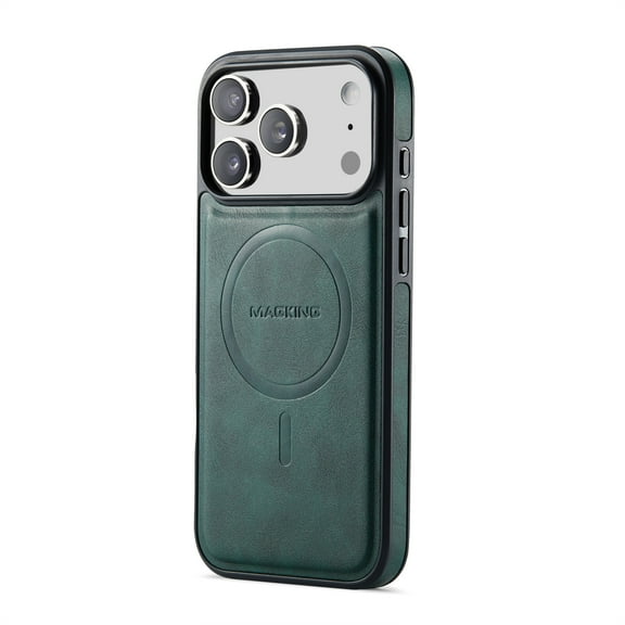 TECH CIRCLE for iPhone 13 Pro Max (6.7", 2021 Release) PU Leather Case, Compatible with MagSafe Wireless Charging and Magnetic Accessory, Anti-Scratch, Shockproof, Protective Phone Cover, Green