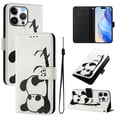 thumbnail image 1 of TECH CIRCLE for iPhone 13 Pro Max Case 6.7-Inch (2021 Release), Cute Cartoon Flip Wallet Phone Case with Lanyard, Built-in Card Slots & Stand Function, Portable Lightweight Slim Folio Cover, Panda, 1 of 3
