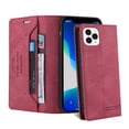 thumbnail image 1 of TECH CIRCLE for iPhone 13 Pro Max Wallet Case, Magnetic PU Leather Stand Up Flap, Case Wallet with Card Slot Folio Case, Compatible with iPhone 13 Pro Max,Red, 1 of 6