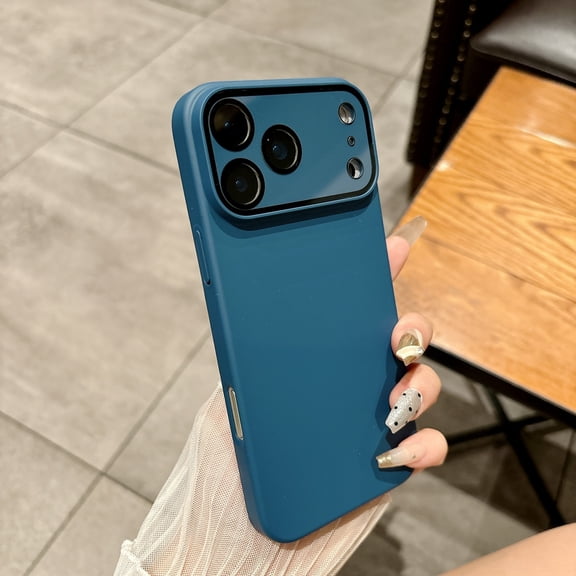 TECH CIRCLE For iPhone 14 Frosted Case with Camera Lens Protector, Lightweight Hard PC Back Cover, Anti-Scratch, Dust/Dirt Proof, Shock-Absorbent, Matte Anti-Fingerprint,Navyblue