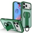thumbnail image 1 of TECH CIRCLE for iPhone 14 Plus Magnetic PC+TPU Phone Case with KickStand and Metal Finger Ring, Compatible with MagSafe, Translucent Matte Shockproof Anti-Scratch Phone Cover,Green, 1 of 10