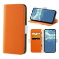 thumbnail image 1 of TECH CIRCLE For iPhone 14 Pro 6.1 inch Wallet Case,Full Body Protection Shockproof Soft TPU Magnetic Stylish Candy Color Lychee Pattern PU Leather Flip Card Slots Stand Cover.For iPhone 14 Pro,Orange, 1 of 10