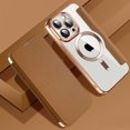 thumbnail image 1 of TECH CIRCLE iPhone 14 Pro Case - Clear Back Cover Flip Wallet Case Compatible with MagSafe, Brown, 1 of 7