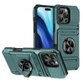 thumbnail image 1 of TECH CIRCLE for iPhone 14 Pro Case Wallet, 360° Magnetic Ring Stand Heavy Duty Protective Dual Layer Shockproof Rugged Hidden Card Slot Magnetic Car Mount Cover for iPhone 14 Pro 2022,Green, 1 of 7