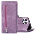 thumbnail image 1 of TECH CIRCLE for iPhone 14 Pro Max 6.7" Magnetic Clasp Case, PU Leather Flip Wallet Case with Cart Slot Kickstand & Wrist Strap Shockproof Protective Case for 14 Pro Max Women Men, Purple, 1 of 11