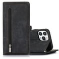 thumbnail image 1 of TECH CIRCLE for iPhone 14 Pro Max 6.7" Magnetic Clasp Case, PU Leather Flip Wallet Case with Cart Slot Kickstand & Wrist Strap Shockproof Protective Case for 14 Pro Max Women Men, Black, 1 of 11