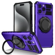 TECH CIRCLE For iPhone 14 Pro Max Case with Magnetic Ring Stand,Compatible with MagSafe Military Anti-Scratch Heavy Duty Shockproof Protective Phone Case for Apple iPhone 14 Pro Max 6.7" 2022,Purple