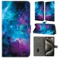 thumbnail image 1 of TECH CIRCLE For iPhone 14 Pro Max Case,Premium PU Leather Funny Pattern Flip Wallet Case Cover with Card Slots Kickstand Women Girls Case for Apple iPhone 14 Pro Max 6.7" 2022,Galaxy, 1 of 6