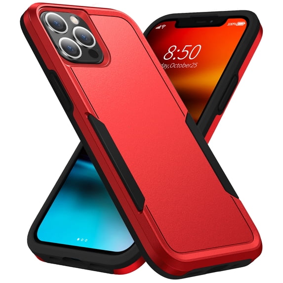 TECH CIRCLE iPhone 14 Pro Max Case,Tough Rugged Heavy Duty Dual Layer Shockproof Full-Body Protective Anti-Scratch Case for Apple iPhone 14 Pro Max 6.7 inch 2022, Red+Black