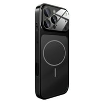 TECH CIRCLE For iPhone 14 Pro Max Magnetic Protective Case Compatible with MagSafe Wireless Charging, Anti-Scratch Tempered Glass & Hard PC Back Cover, Shockproof Non-Slip Design,Black