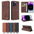 thumbnail image 1 of TECH CIRCLE For iPhone 14 Pro Max Wallet case,PU Leather Flip Folio Case with Card Holders RFID Blocking Kickstand Shockproof TPU Inner Shell Phone Cover forApple iPhone 14 Pro Max 6.7",Coffee, 1 of 8
