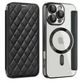 thumbnail image 1 of TECH CIRCLE for iPhone 15 Case 6.1" 2023, Clear Back Flip Wallet Phone Case with RFID Blocking Card Slots & Camara Lens Protector, Compatible with MagSafe, Magnetic Slim PU Leather Classic Case, Black, 1 of 8