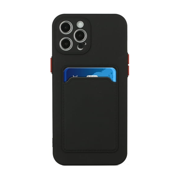 TECH CIRCLE for iPhone 15 Plus Frosted TPU Wallet Case with Card Holder Soft Liquid Silicone Cover [Microfiber Lining] Full Camera Protection Lightweight Shockproof Slim for Women Men,Black