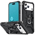 thumbnail image 1 of TECH CIRCLE for iPhone 15 Pro Max Rugged Shockproof Phone Case with Rotating Finger Ring Holder Kickstand, Compatible with Magnetic Car Mount, Slim Fit Lightweight Protective Hard Shell Cover, Black, 1 of 8