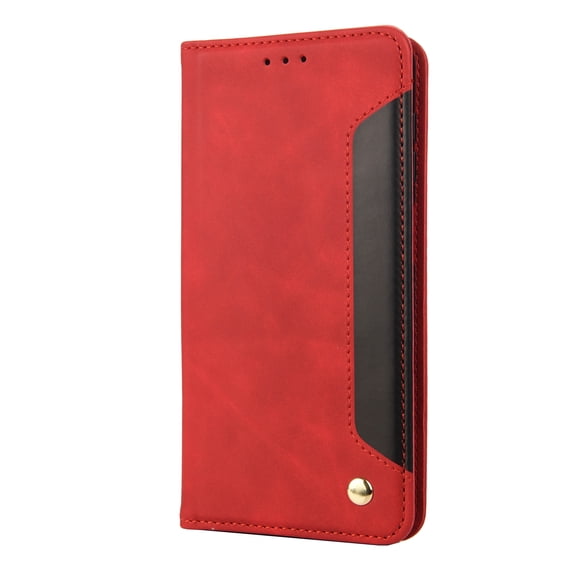 TECH CIRCLE For iPhone 15 Pro MaxWallet Case, Ultra Slim PU Leather Card Slot Kickstand Magnetic Soft Flip Fold Shockproof TPU Inner Case for Apple iPhone 15 Pro Max 6.7" 2023,Red